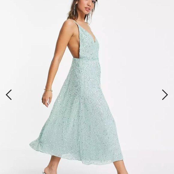 ASOS EDITION embellished cami midi dress - Picture 2 of 9